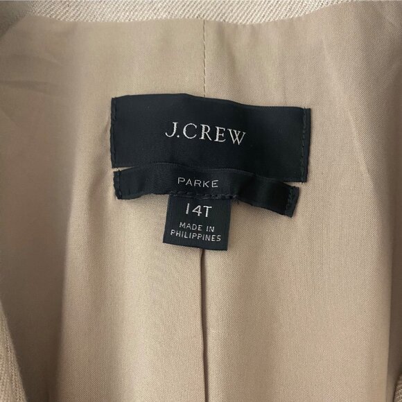 J. Crew {size 14 Tall} Parke Linen Blend Blazer Jacket Beige - Picture 6 of 11